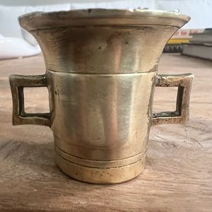 Vintage brass mortar